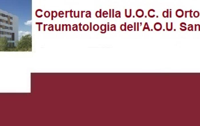 PROCEDURA PER LA COPERTURA DELLA U.O.C. DI ORTOPEDIA E TRAUMATOLOGIA PRESSO L'AZIENDA OSPEDALIERO-UNIVERSITARIA  SANT'ANDREA ALLO STATO AFFIDATA A RESPONSABILE F.F. 