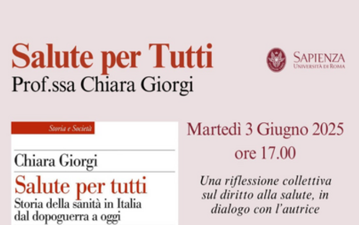 Presentazione del libro "Salute per tutti" - Prof.ssa Chiara Giorgi